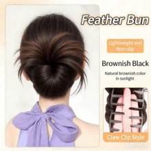 1个凌乱发髻发夹，蓬松甜甜圈发髻制作器