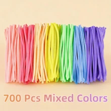 毛根清洁条，350/700 根混合毛根清洁条套装，毛根清洁条工艺品，7 色毛根条，彩色毛根条，彩色毛根清洁条，毛根清洁条工艺品材料，粗毛根清洁条工艺品材料，毛根清洁条套装，彩色毛根清洁条工艺品，毛根清洁条工艺品材料，毛根清洁条用于 DIY 工艺品装饰创意学校项目 - 彩色 - 查看 13