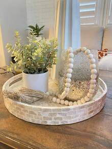 1pc Farmhouse Style Wooden Bead Garland, 30/39/45/52 Inches, With Tassels - Rustic Boho Wedding Decor, Bridal Shower & Party Essential, Centerpiece, Holiday Wreath (For Door/Halloween/Thanksgiving/Christmas), Home Decor Accent (Bedroom/Living Room/Garden Wall), Teacher's Day/Galentine's Day/Housewarming Gift - Multicolor - View 3