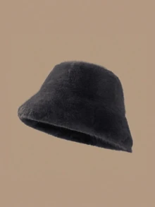 新款时尚个性化高品质男女通用仿毛皮耳罩帽，秋冬季日式大头围加厚保暖防风渔夫帽，非常显脸型 - 毛絨漁夫帽 - 查看 14