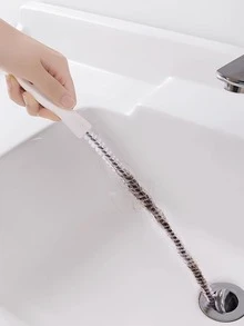 1pc Pipe Drain Brush, Drain Cleaning Tool, Hair Removal Drain Cleaner, Sink Drain Cleaning Brush - White - View 8