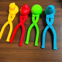 1/4件套雪/沙模具造型工具 - 心形、鸭子、雪人和足球图案 - 户外游戏配件，适用于雪地和沙滩玩具 - 颜色随机 - 彩色 - 查看 7