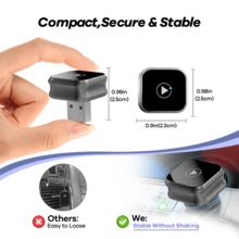 REMAX 二合一无线CarPlay适配器，兼容Apple CarPlay和Android Auto；迷你尺寸；即插即用；CarPlay无线适配器兼容iPhone iOS 6+和Android 11+，连接快速稳定；汽车配件，超级实用的车载用品 - M4 - 查看 2