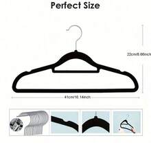 20/10pcs Velvet Hangers, Non-Slip Flocked Clothes Hangers, Sturdy And Durable Garment Hangers For Coats And Suits, Ideal Wardrobe Organizer To Save Closet Space, Suitable For Bathroom, Bedroom, Dorm, Balcony, Essential For Back To School, Valentine's Day Gift