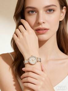 Anne Klein Women's Dress Watch, Stainless Steel Expandable Band, Round Dial, Ultra-Thin Bangle Style Wristwatch - Rose Gold - View 7