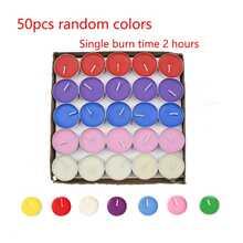 1 Box Of 50pcs Christmas Candles, Heat-Resistant Tea Candles And Smokeless Soy Wax Candles, Suitable For Tea Brewing, Romantic Candlelight Confession On Christmas, Creating Romantic Party Atmosphere, Valentine's Day Gift