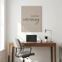 半幅帆布画，可选画框，现代艺术，早安，晚安，励志语录，黑白创意混搭，房间装饰，墙面艺术海报，客厅沙发背景墙，玄关走廊装饰，家居装饰，卧室，浴室，房间，办公室，学校，艺术礼品，黑白语录艺术，适用于卧室、浴室、办公室、宿舍装饰 - 彩色 - 查看 9