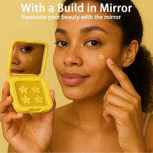 星形水胶体祛痘贴 60片/盒，不含酒精，无味，温和不刺激，有效遮盖痘痘和瑕疵，蕴含高品质水杨酸和茶树油，并配有精致化妆镜 - 彩色 - 查看 5