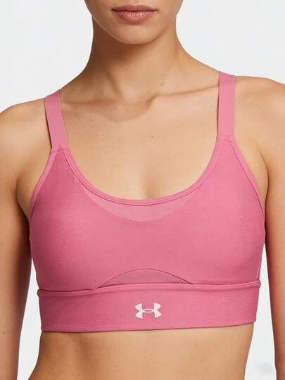 Under Armour Infinity Mid Bra DS 运动文胸，为女性提供支撑和稳定，适用于骑行、健身、瑜伽训练