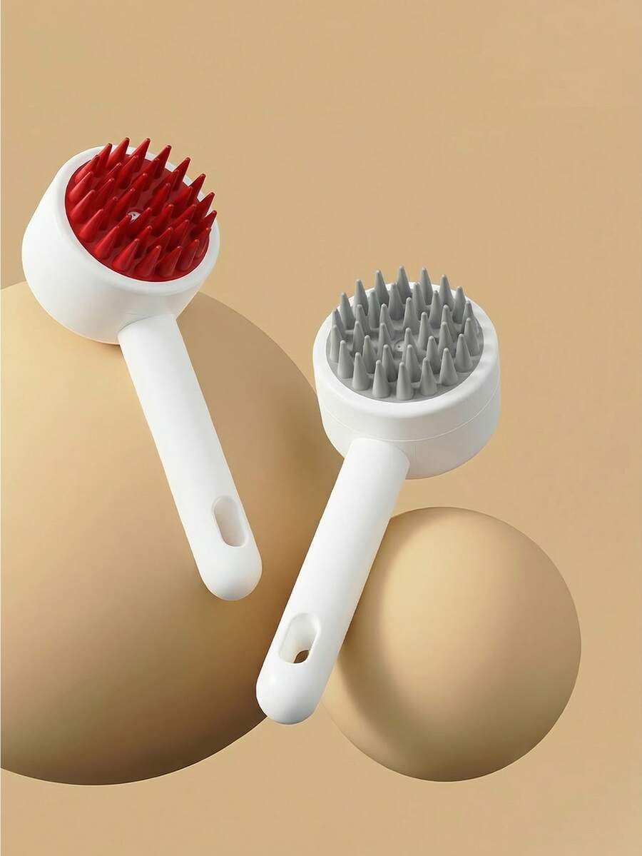 2-In-1 Pet Grooming Spray Brush (Convenient & Efficient), Suitable For Puppies, Kittens, Dogs & Cats, Silicone Bristle, Pet Supplies