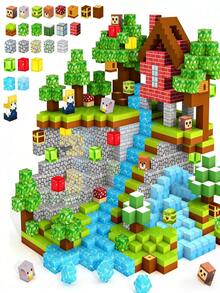 140pcs/150pcs Magnetic Building Blocks, Magnetic Toys For Stacking And Building, Magnetic Cubes Sensory STEM Toys For Kids 3-5, 4-6, 5-7, 6-8 Years Old Boys And Girls, Birthday Gift, Travel And Outdoor Game - Multicolor - View 1