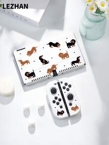 1个腊肠犬波点图案保护壳/保护套，兼容Switch2 (2025)、Switch NS、Switch OLED、Switch Lite，Switch2/Switch配件，全套包含带卡槽的底座、收纳袋、Switch保护壳，Switch玩家的最佳礼物 - 彩色 - 查看 7