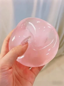 2个/套 可塑形慢回弹蓝色椰子油手工挤压球，6厘米圆形麦芽减压挤压玩具，适合作为理想的节日礼物、趣味可爱礼物、生日礼物、复活节礼物、万圣节礼物、圣诞节礼物、派对礼品填充物。 - 彩色 - 查看 5