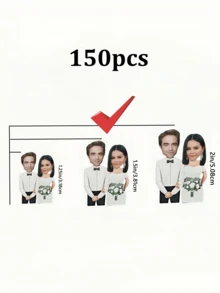 Personalized Photo Confetti, Bachelor/Bachelorette Party, Engagement, Wedding, Bridal Shower, Party Confetti, Bride, Groom, Wedding Confetti, Customized Gift, Custom Photo Printing, Multiple Sizes/Shapes | Party Favors - Face Sticker - View 10