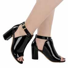 Zamarini Women's Ankle Boots Sandals, Comfortable, Soft, Casual - 黑色清漆 - 查看 1
