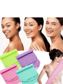 1pc/3pcs/5pcs Adjustable Back Scrubber Towel - Thick & Long Exfoliating Towel, Powerful Exfoliating Mud Cleansing Bath - Multicolor - View 4