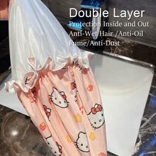 Sanrio 1个三丽鸥Hello Kitty & Cinnamoroll双层浴帽 - 耐用PVC材质，印花图案可爱。非常适合浴室、厨房和旅行使用。是生日、派对、感恩节和圣诞节的理想礼物。 - 彩色 - 查看 3