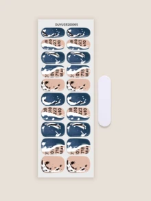 20片固化凝胶美甲贴纸，透明底油，沙龙品质，持久耐用，需UV灯固化，ES20跨境批发代发货美甲贴纸，美甲贴纸，美甲用品 - 彩色 - 查看 4