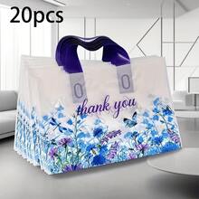 5/15/25/50个装花卉礼品袋 - 耐用塑料手提袋，适用于购物、婚礼、生日和节日 - 蝴蝶禮品袋 - 查看 8