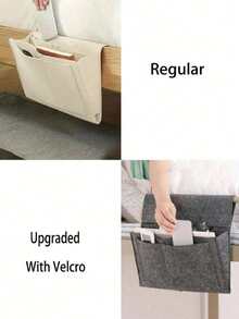 1个时尚床边悬挂收纳袋，免打孔可折叠床边整理袋，宿舍床边悬挂收纳袋，书桌/橱柜悬挂收纳袋，家用沙发边遥控器收纳袋，遥控器和纸巾收纳袋，可用于存放书籍、遥控器、手机、眼镜等物品，节省空间，适用于客厅、卧室、家庭、宿舍等场合。 - 彩色 - 查看 2