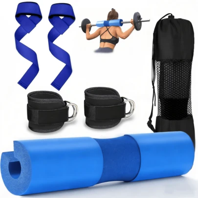 6pcs Barbell Pad Set, Suitable For Barbell Squats, Hip Thrusts, Lunges, Deadlifts And Weightlifting Exercises, Unisex