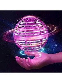 Bola flotante con luz levitante, esfera giradora LED en forma de bumerán, mini dron con bola voladora giratoria para interior y exterior - Multicolor - Ver 2