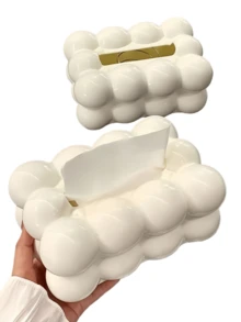 New Luxury Exquisite Candy Tissue Box, Home Living Room Tissue Paper Holder, High-End Restaurant Napkin Dispenser, Tissue Box Stand, Napkin Holder, 3-Compartment Style