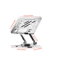 New IPad Desktop Tablet Metal Stand, Rotatable Foldable Tabletop Live Streaming Stand, Slouchy Cooling Tablet PC Stand For Study And Watching Videos - Multicolor - View 9