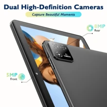 Qetupa Android 15平板电脑，6GB运行内存+12GB可扩展存储，128GB机身存储，6000mAh长效电池，500万像素前置摄像头和800万像素后置双摄像头，支持WiFi 6高速连接和蓝牙5.0无缝配对。是家庭娱乐、在线学习和办公的理想之选，可为高清视频流、网页浏览和视频通话提供稳定流畅的性能。 - 灰色 - 查看 7