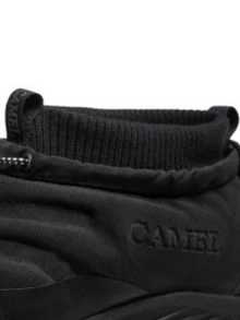 CAMEL CROWN 冬季保暖耐用雪地靴，情侣户外防滑保暖雪地靴 - 黑色 - 查看 4