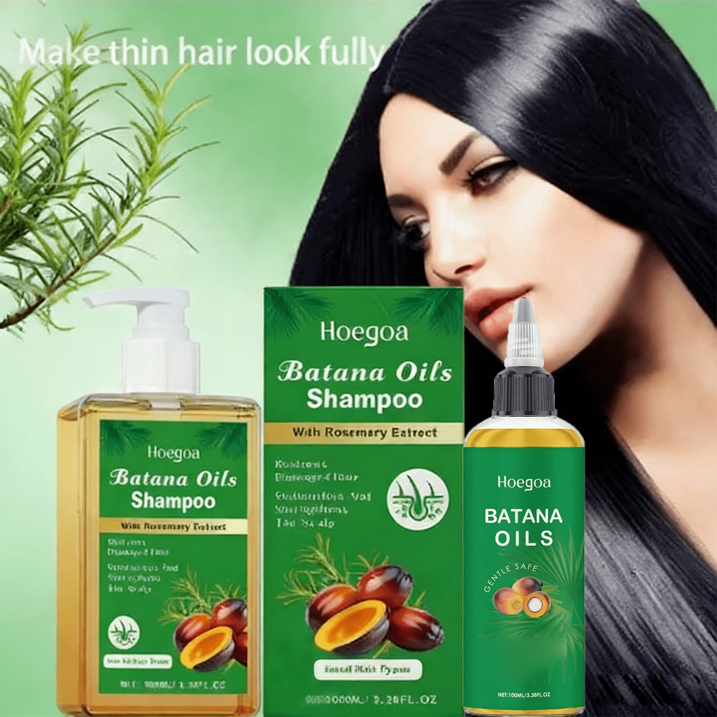 Batana Shampoo And Conditioner In 1- Or 3-Packs, Rich In Batana Oil And Rosemary Extract, Suitable For All Hair Types, Moisturizing And Hydrating, Convenient To Carry. - Dòng sản phẩm dầu Battana - Xem 1