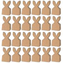12/24 Pcs Easter Gift Bags, Cowhide Paper Rabbit Ears Party Favor Bags, Boho Style Neutral Bow Ribbon Artificial Flowers Rustic Paper Bunny Gift Boxes Easter Party - Multicolor - View 9