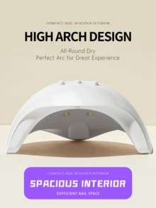 XEIJAYI 1pc 20 LED Bulbs White UV LED Nail Lamp, Professional Nail Gel Polish Dryer With 3 Timer Settings - White - View 7