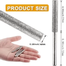 10pcs Diamond Saw Chain Grinding Kit - Diamond Saw Chain Grinding Tools, Titanium Coated Zirconia Oxide Grinding Heads, Rotary Grinding Stones For Jade, Glass, Metal, Wood - No Power Driven Mode - Multicolor - View 4