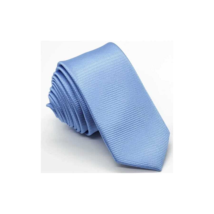 Men's Slim Dress Tie, Casual, For Work, Street, Polyester Accessories 2026 - 淺藍色 - 查看 1