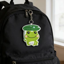 1 Customized Text Keychain, Personalized Keychain, Suitable For Father's Day, Mother's Day, Halloween, Christmas Eve, Valentine's Day, Birthdays, Personalized Anniversaries - Little Frog - Multicolor - View 5