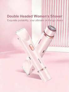 二合一电动女士剃毛器，配备锋利陶瓷刀片，可快速去除身体多个部位的毛发，防水设计，干湿两用，强劲马达带来顺滑脱毛体验，是比基尼线和旅行的必备工具。