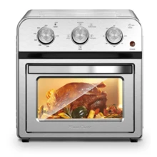 13QT Family Size Air Fryer Toaster Oven Combo, 5-In-1 Multifunctional Convection Countertop Oven, 360° Hot Air Circulation Oil-Free Healthy Cooking, Adjustable Time & Temp, Stainless Steel - US B Type Plug(110-127V) - View 5