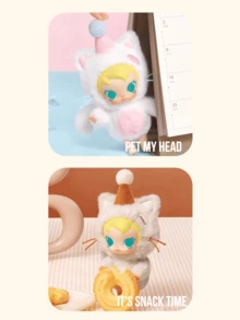 POP MART Baby Molly Pocket Pal 系列盲盒吊坠，6 款常规版 + 1 款隐藏版，可爱口袋大小的伙伴，梦幻柔和的色调，经典高顶礼帽设计 - 彩色 - 查看 8