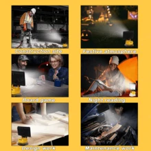 1-Piece, 6-Inch LED Floodlight With 2 USB Charging Ports For Outdoors, Camping, Auto Repair, Emergencies, Job Site Lighting And Outdoor Fishing (Batteries Not Included) - 6 INCH WORK LIGHTS - 查看 6