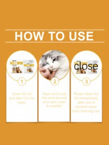 Toallitas limpiadoras suaves y transpirables para manchas de lágrimas y suciedad de oídos de mascotas - Multicolor - Ver 4