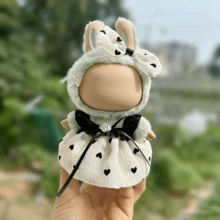 Roupa para boneca de 17 cm (6,69 polegadas), roupinhas fofas para Labobu, acessórios para boneca, conjuntos de roupas de 17 cm, conjuntos de vestidos perfumados, conjunto de acessórios para Labobo, adequado para bonecas de 1ª, 2ª e 3ª geração, presente de aniversário e lembrancinha de Natal (boneca não inclusa). - Multicolorido - Ver 4