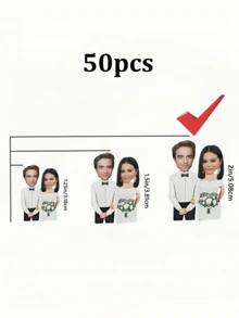 Personalized Photo Confetti, Bachelor/Bachelorette Party, Engagement, Wedding, Bridal Shower, Party Confetti, Bride, Groom, Wedding Confetti, Customized Gift, Custom Photo Printing, Multiple Sizes/Shapes | Party Favors - Face Sticker - View 13