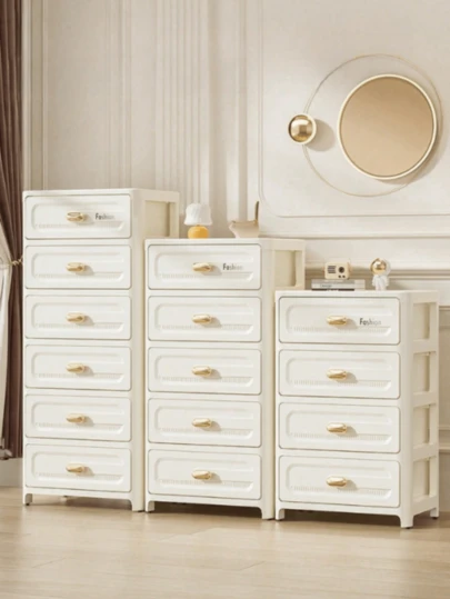 Cajones de almacenamiento de múltiples capas y gran capacidad - Armario plegable de una sola puerta - Estanterías de almacenamiento de plástico, estanterías de cocina ahorradoras de espacio para guardar aperitivos, bebidas, estanterías de libros, ropa, adecuadas para cocina, sala de estar, estudio, armario, baño