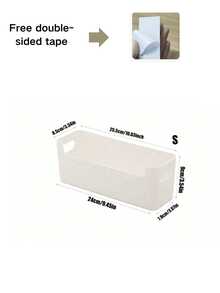 2pcs/1pc Kitchen Wall Mounted Storage Box, Adhesive Wrap Bag Holder For Cabinet Interior, Over-The-Door Hanging Basket, Kitchen Organizer, Room Decor, Home Decor