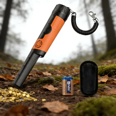  SUNPOW Metal Detector Pinpointer, Portable And Handheld, With 2 Different Modes Fordetecting Metal And Treasure Hunting, All-Round Detection For All Ages