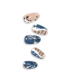 20片固化凝胶美甲贴纸，透明底油，沙龙品质，持久耐用，需UV灯固化，ES20跨境批发代发货美甲贴纸，美甲贴纸，美甲用品 - 彩色 - 查看 6