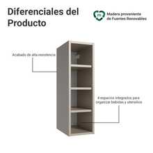Mueble De Cocina Botellero Madesa 4 Niveles 20cm Crema 01 - Beis - Ver 3