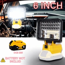 1-Piece, 6-Inch LED Floodlight With 2 USB Charging Ports For Outdoors, Camping, Auto Repair, Emergencies, Job Site Lighting And Outdoor Fishing (Batteries Not Included) - ĐÈN LÀM VIỆC 6 INCH - Xem 1
