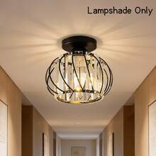 Pantalla de lámpara de cristal (solo pantalla), pantalla de lámpara de repuesto para lámpara de techo/lámpara empotrada, pantalla de linterna de cristal moderna, forma redonda/cilíndrica/cuadrada, opciones de color negro/dorado, pantalla de lámpara para decoración de iluminación interior, adecuada para sala de estar, dormitorio, accesorios de iluminación del pasillo - Multicolor - Ver 1